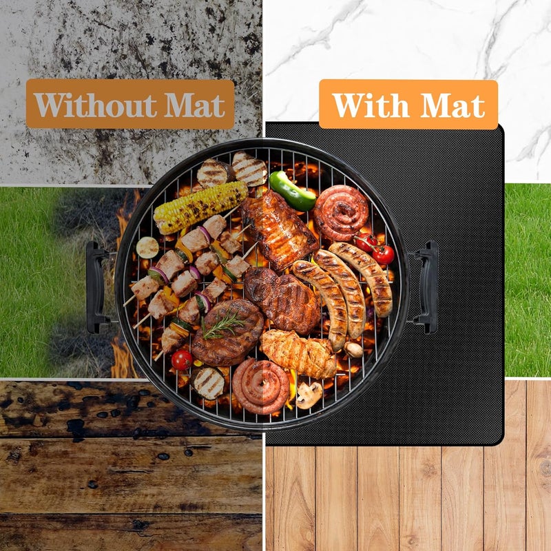 Demiwise 48X36in Grill Mats for Outdoor Grill,Waterproof,OilProof,Fireproof,Fits Most Grills, Smokers, Griddles and Outdoor Charcoal, Flat Top,Deck and Patio Protector - Image 5